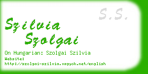 szilvia szolgai business card